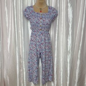87. Sunset Sky Girls Floral Jumpsuit Size 12